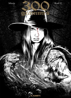 Couverture de la BD 300 Grammes montrant une femme au chapeau dans une ambiance sombre en noir et blanc